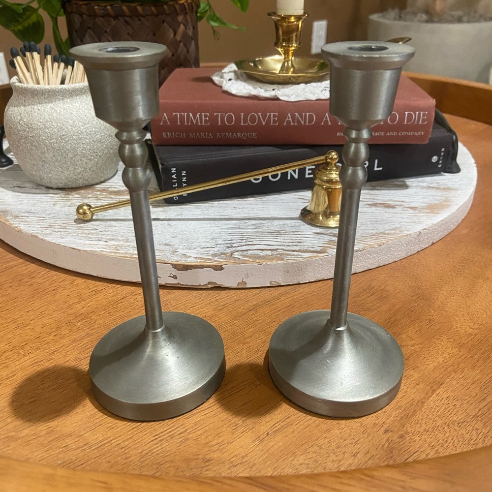 Hearth & Hand Silver Candle Holders